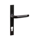 Slimeline lever on narrow LB plate - Black door handle
