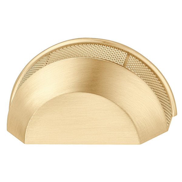 Knurled Cup Handle - brushed brass