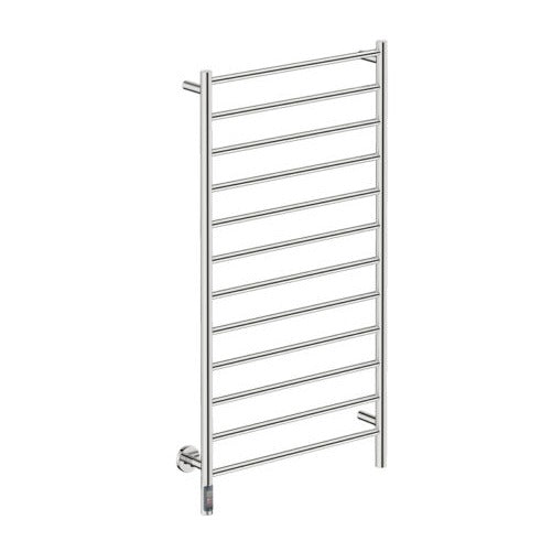 12 Bar 650mm Straight Heated Towel Rail with TDC Timer