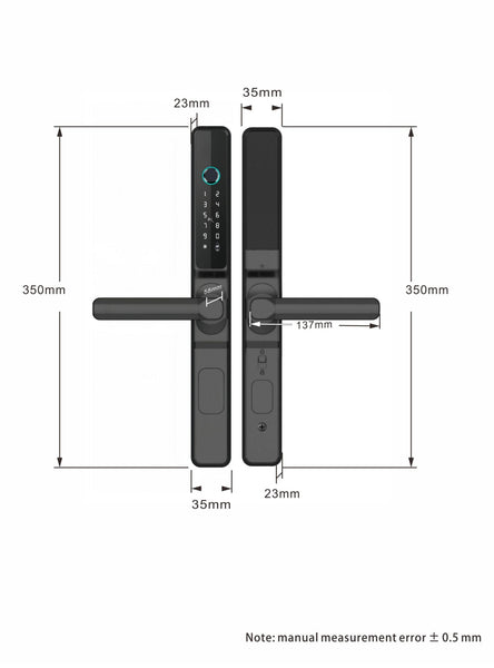 Smart lock aluminium door lock (Russian lock optional)