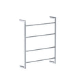 Chrome towel rack on a white background