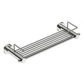 Chrome towel rack on a white background