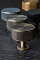LINED radio cabinet knob D35mm - solid brass