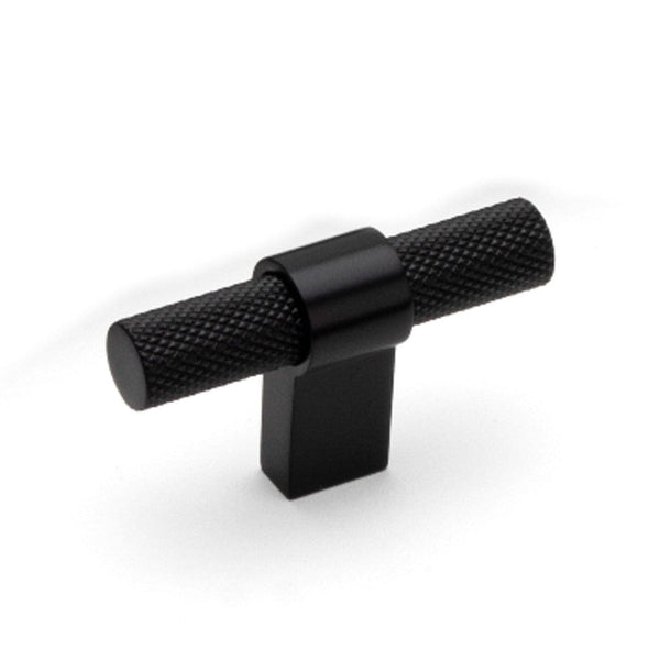 T Knob Knurled - Black