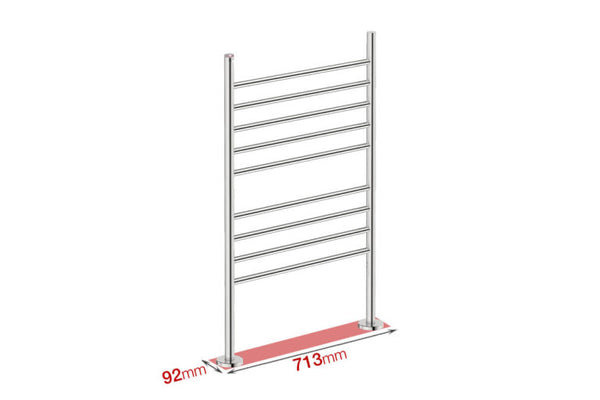 9 Bar Heated Stainless steel Towel Rails  (free standing)