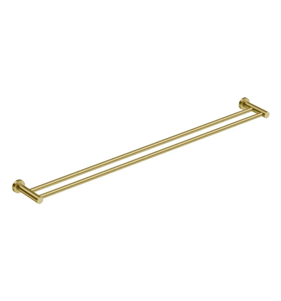 Double Towel Rail - 1100mm Brushed Brass