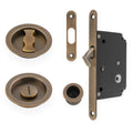 AW110 RADIUS Sliding Door Set - Solid Brass