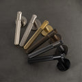 Kingston REEDED door lever on rose - solid brass