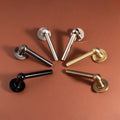 Siskin door lever on rose - solid brass