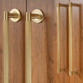 AW502 Spitfire Reeded Door Pull Handle - Solid Brass