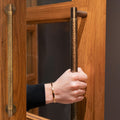 AW503 Spitfire Hammered Door Pull Handle - Solid Brass