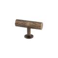 Leila HAMMERED cabinet T-Bar - solid brass