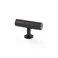 Leila HAMMERED cabinet T-Bar - solid brass