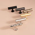 Leila HAMMERED cabinet T-Bar - solid brass