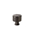 Solid brass hammered cabinet knob - Dark bronze