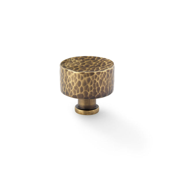 Leila HAMMERED cabinet knob - solid brass