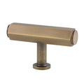 Bronze cabinet handle on a white background