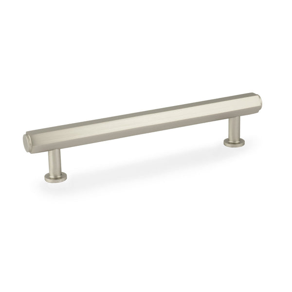 Vesper Hex Cabinet Pull Handle (solid brass) - satin nickel