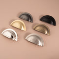 Bardom HAMMERED cabinet cup pull - solid brass