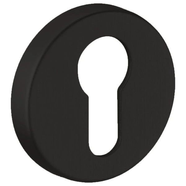 Black round escutcheon - Cylinder cut-out