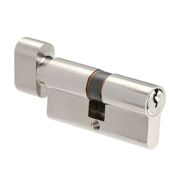 Euro profile knob cylinder nickel plated - 59mm