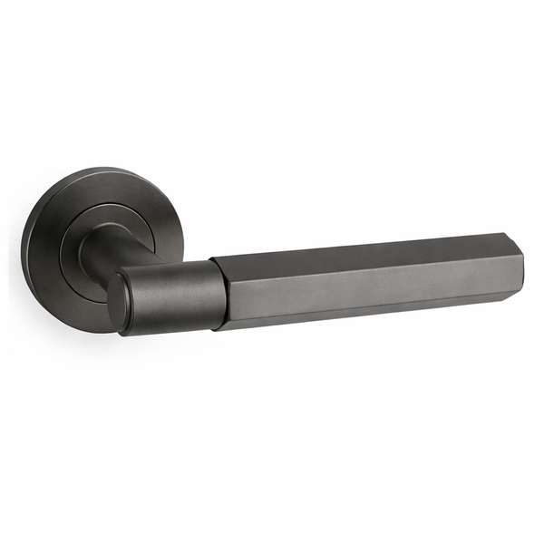 Spitfire lever Hex on 50x6mm  rose - dark-grey