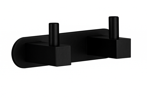 Stainless steel double hooks - black