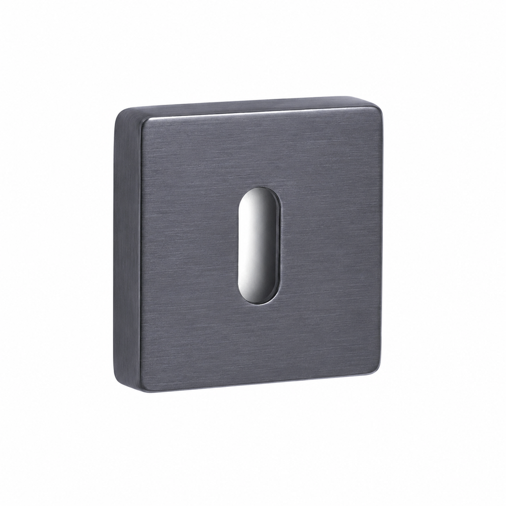 Solid fosil - brushed nickel door handle