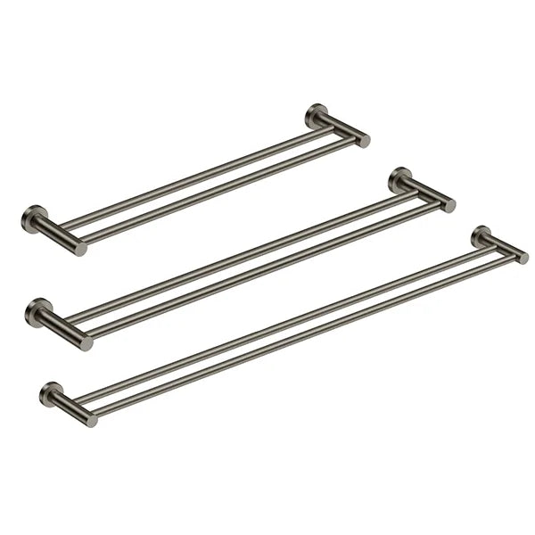 Double Towel Rail 650mm - Brushed Graphite