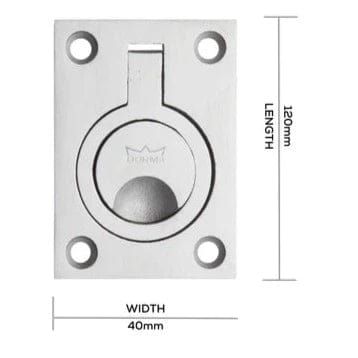 Flush ring pull handle - 63mm