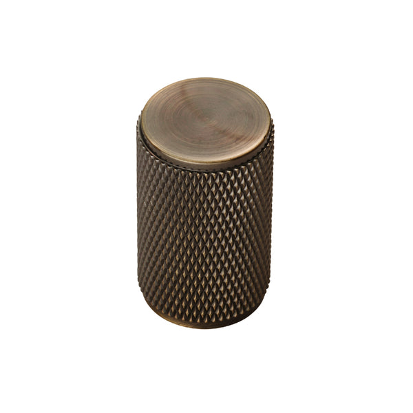 KNURLED cabinet knob D18mm - solid brass