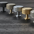 LINED radio cabinet knob D35mm - solid brass