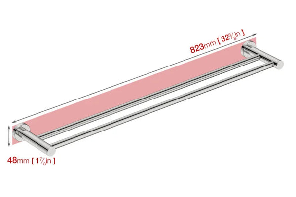 Double Rail 800mm - Polished