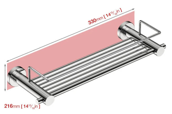 Stainless steel shower rack 330mm (circle)