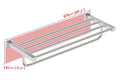 Towel Shelf & Hanging Bar - Stainless Steel Polished 650mm