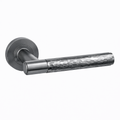 Door handle with textured grip on a white background