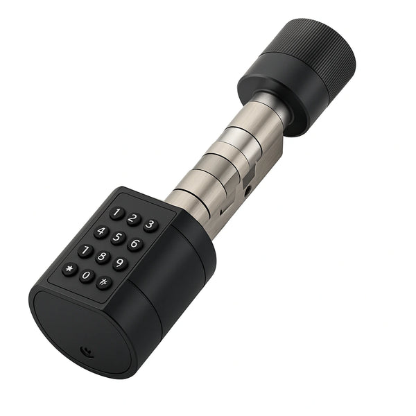 Intelligent door lock cylinder - black