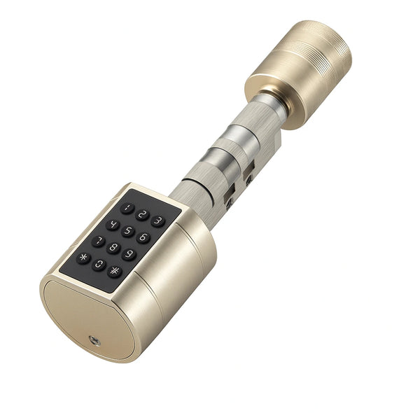Intelligent door lock cylinder - gold