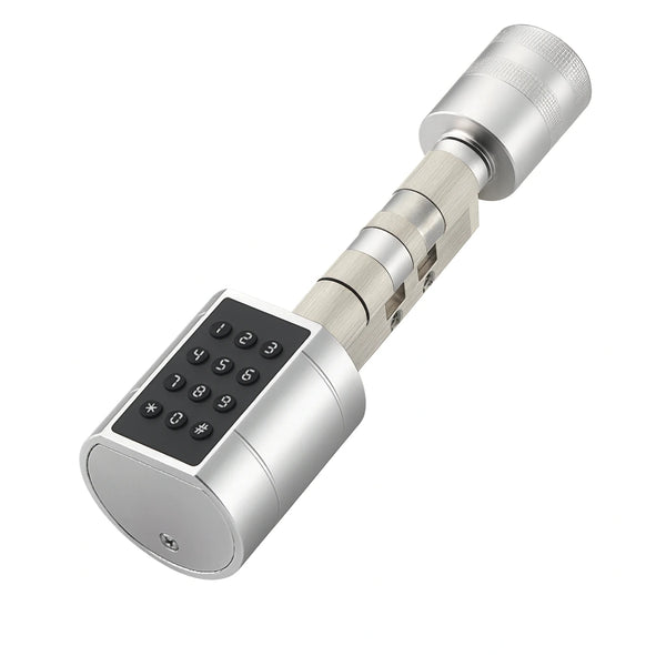 Intelligent door lock cylinder - silver