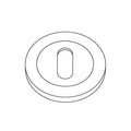Hurricane REEDED door lever on rose - solid brass