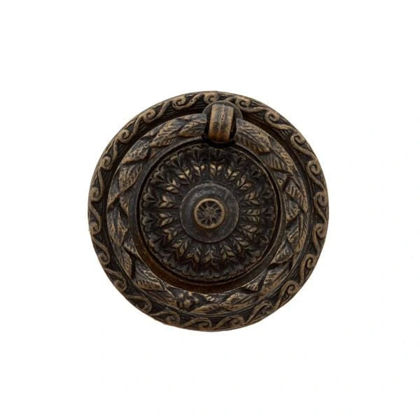 Large ring on round flower backplate - 56 mm