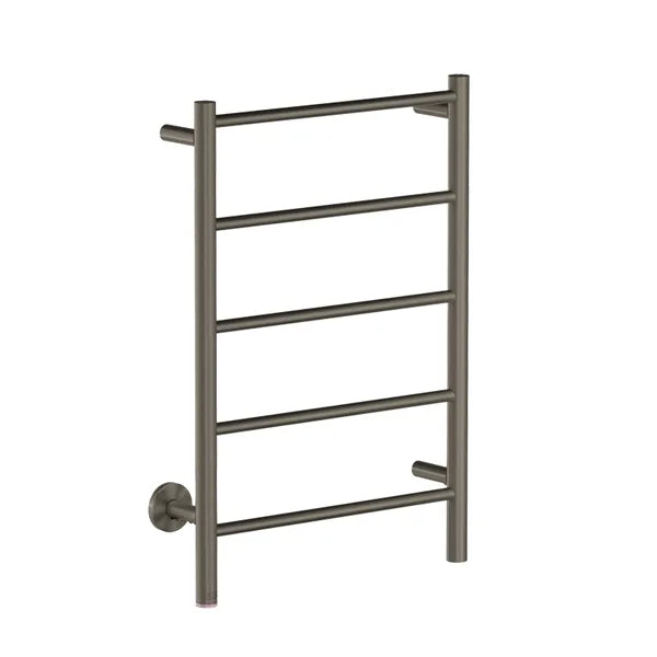 5 Bar 500mm Straight Heated Towel Rail with PTSelect Switch -Brushed Graphite