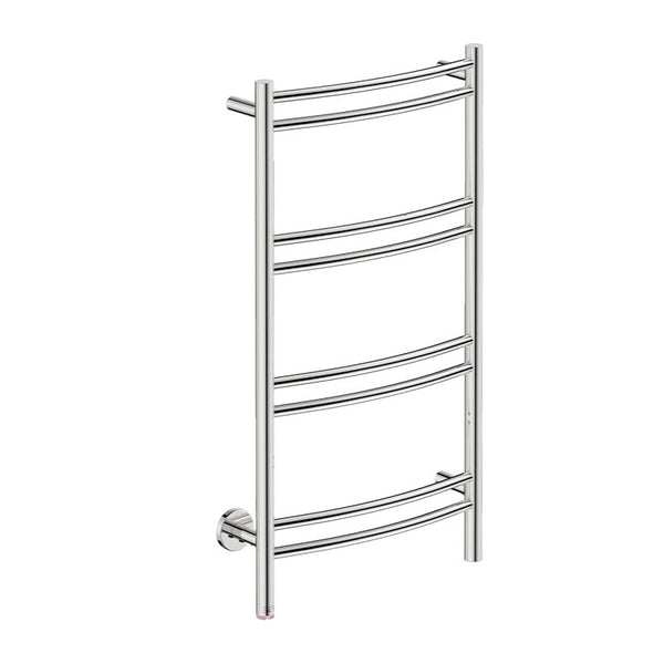 Natural 8 Bar Curved Towel Rail - Polished