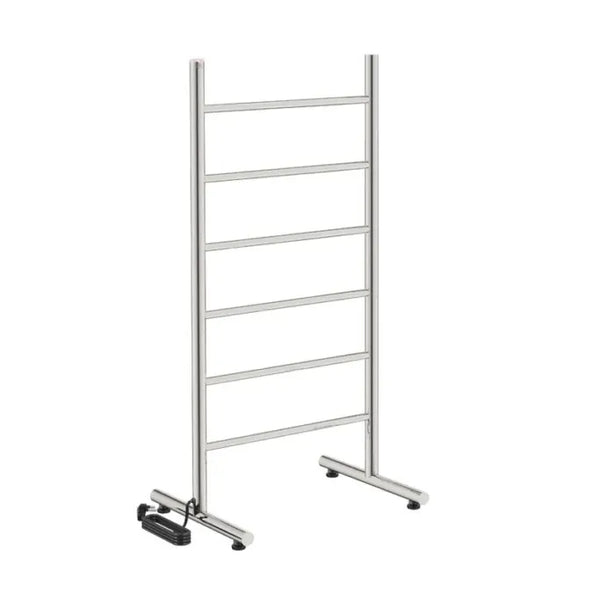 Free Standing 6 Bar 500mm Heated Towel Rail with PTSelect Switch