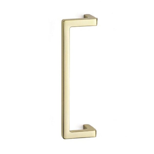 Single Rectangle Handle - Polished Brass 128mm