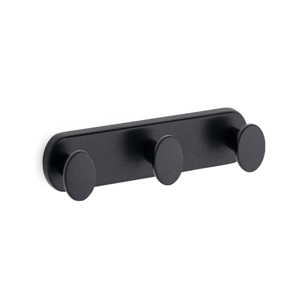 Triple Round Edge Hook - black