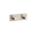 Square double hook - satin nickel