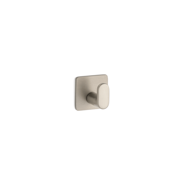 Single square hook - satin nickel