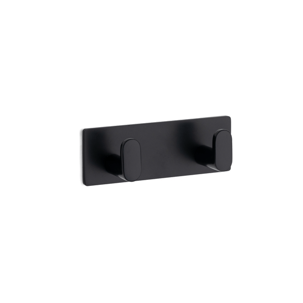 Square double hook - black