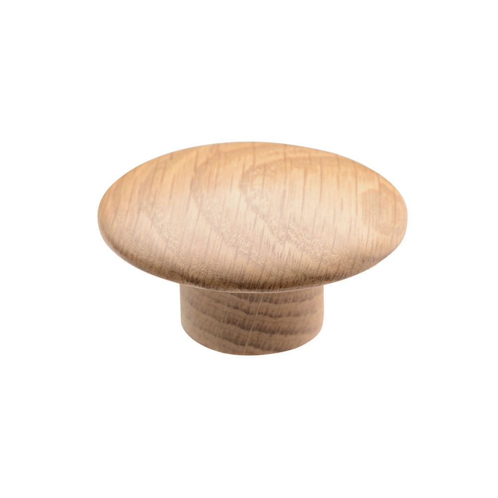 Flat oak wood knob - 70mm – Handleco.SA